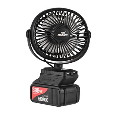 Imagem de LOUJIN Mini ventilador elétrico portátil de lítio ventilador de acampamento ao ar livre ventilador rotativo de baixo ruído 360° com ângulo ajustável luz LED desktop recarregável ventilador elétrico 2
