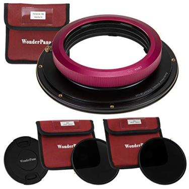 Imagem de WonderPana Essential Kit ND – Suporte de filtro de núcleo, tampa de lente, filtros ND16 e ND32 de 145 mm para lente Fujifilm XF 8-16 mm f/2.8 R LM WR