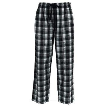 Imagem de Fruit of the Loom Calça de pijama masculina de tecido largo, Ébano, G