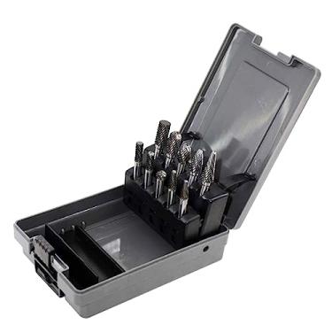 Imagem de IEUDNS 10 peças Rebarbas de corte Rebarba rotativa Brocas de tornear madeira Haste de 6 mm Conjunto de rebarbas de carboneto de 6/10 cm de comprimento