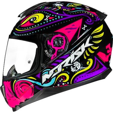 Imagem de Capacete Moto Norisk Razor Circus Preto Roxo Rosa - 58