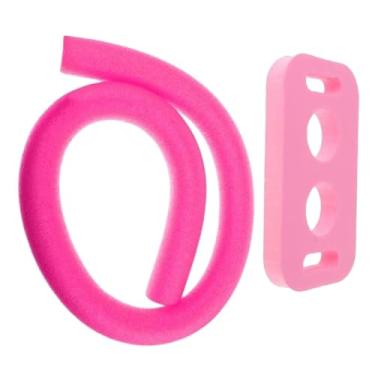 Imagem de Deevoka Macarrão flutuante para piscina com conector, tubo de espuma redondo flexível para piscina de 2,6 x 59 polegadas, rosa