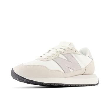 Imagem de New Balance Tênis masculino clássico 237 V1, Matéria branca/cinza, 4.5