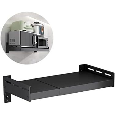 Imagem de Suporte De Metal Para Forno De Micro-ondas, Torradeira, Prateleira Expansível, Suporte De Parede, Perfeito Para Organizador De Balcão De Cozinha,Preto,L50-65cm L39,5cm(L19,6-25,5 Pol.,Sensational4