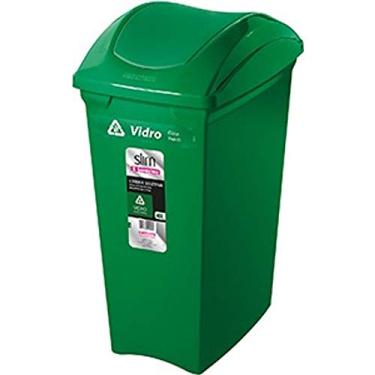 Imagem de Sanremo - Lixeira Plástica Seletiva Basculante de 40 Litros, Linha Casablanca