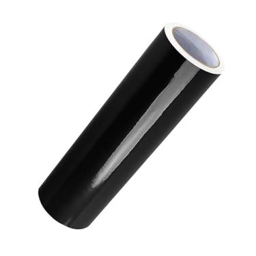 Imagem de Papel Adesivo Vinil Preto Brilho Envelopamento Geladeira Móveis 3m x 50cm