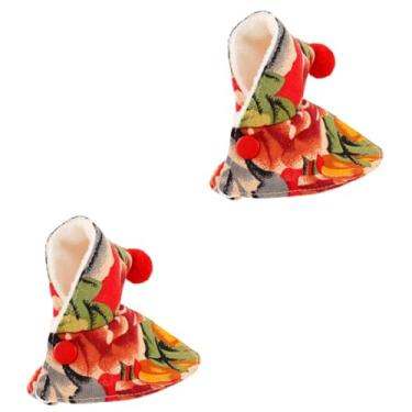 Imagem de POPETPOP 2 Unidades roupa de papagaio Roupas quentes para pássaros Vestuário decorativo para pássaros roupas de pássaros adoráveis ​​roupas de papagaio amigo da pele capa