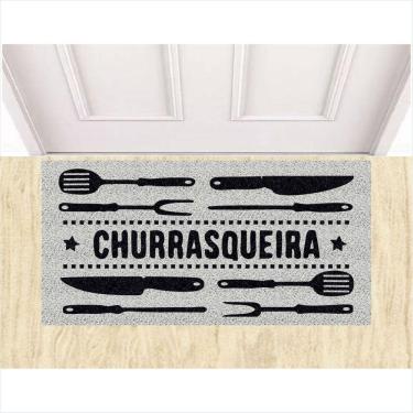 Imagem de Tapete Capacho Divertido Area do Churrasco Para Decoração