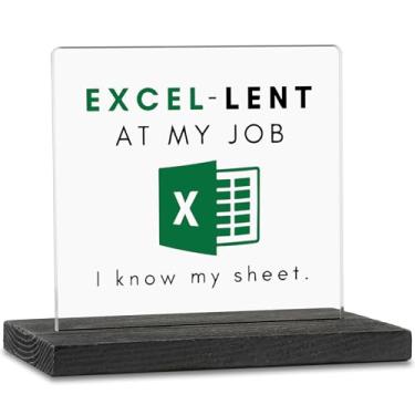 Imagem de Presentes de contador para mulheres, homens, CPA engraçado, planilha, ideia de presente Excel para colegas de trabalho, contabilidade, chefe, trabalhador, colega, amigo, placa decorativa de mesa