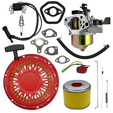 Imagem de Strongthium GX340 GX390 Kit de carburador de peças de ajuste para Honda Predator 11 13 hp 420cc com carburador + arranque + bobina + filtro de ar + vela de ignição + molas de acelerador + juntas