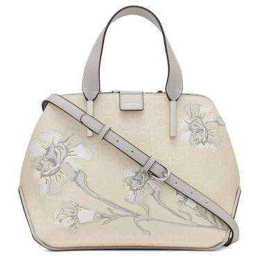 Imagem de Calvin Klein Bolsa Audrey com compartimento triplo, Creme multifloral, One Size