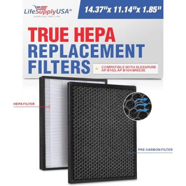 Imagem de True HEPA Air Cleaner Filter Replacement 3049 and Carbon Pre-Filter Compatible with AP-B103, AP-B104 Alexapure Breeze Air Cleaner by LifeSupplyUSA