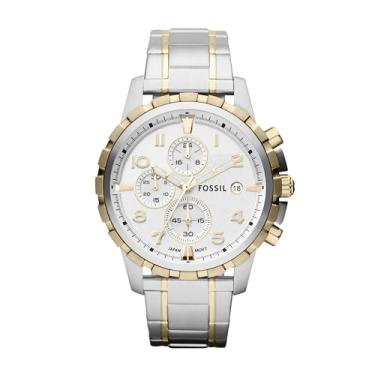 Imagem de Fossil Relógio cronógrafo masculino Dean de aço inoxidável com quartzo, Dois tons, FS4795IE