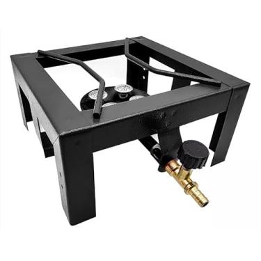 Imagem de Fogão Fogareiro C/ 1 Boca Queimador 4 Caulins Alta Pressão Gás Glp