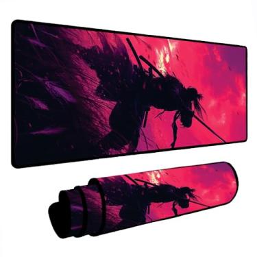 Imagem de Mouse Pad Gamer Deskpad Speed Extra Grande Profissional com Borda Costurada - Guerreiro
