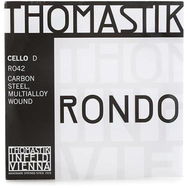 Imagem de Thomastik-Infeld Rondo Violoncelo D String RO42 Núcleo de aço carbono, ferida em várias ligas para jogadores avançados e profissionais – Potência soloística – Foco expressivo – Som sonoro, profundo – Longa vida útil – Feito em Viena