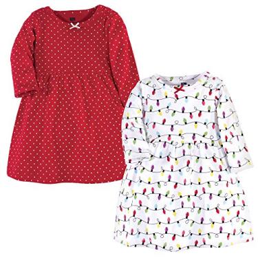 Imagem de Hudson Baby Vestidos de algodão para bebês meninas, Luzes de Natal, 3-6 Meses