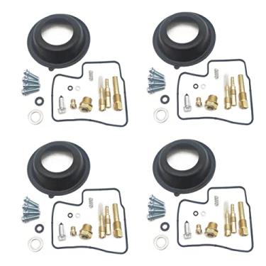Imagem de Kit de reparo de carburador para Honda Shadow 500 VT500C 83-85 VT 500 VT500 C 500C Sistema de combustível junta de agulha flutuante diafragma a vácuo (4 conjuntos)