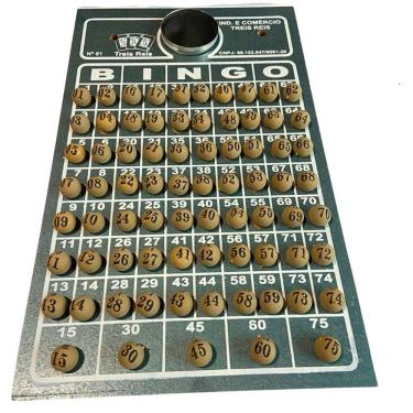 Imagem de Tabuleiro E Bolinhas Numeradas 1 A 75 Plásticas 16 MM Para Jogo De Bingo N°1