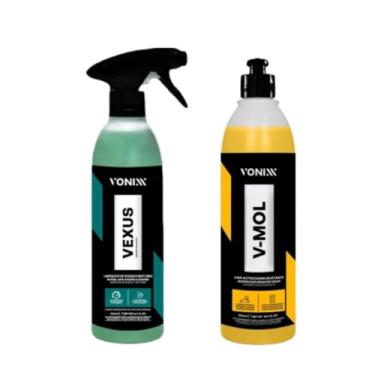 Imagem de Kit Vonixx Limpador Rodas e Motores VEXUS 500ML e V-Mol 500ML