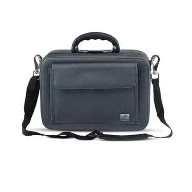 Imagem de Panton, Maleta Médica Profissional Luxo Grafite – Transporte Seguro de Instrumentais | Alça Tiracolo, Divisória e Bolso Externo | Durável e Elegante para Profissionais de Saúde