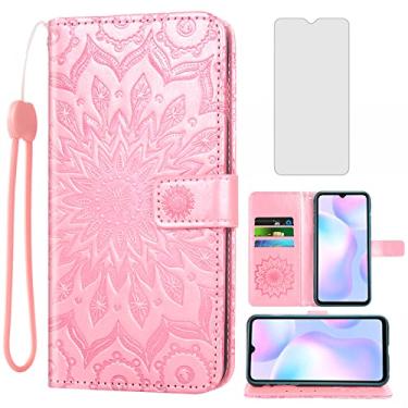 Imagem de Capa de telefone para Xiaomi Redmi 9A Redme 9i Capa carteira com protetor de tela de vidro temperado e capa flip fina de couro suporte para cartão celular Xiami Xiomis Xiome Redmi9A A9 Redmi9i i9