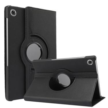 Imagem de Capa para tablet com suporte giratório 360 para Lenovo Tab M10 3ª geração TB328FU TB328XU M10 Plus Gen 3 10.6 TB125FU TB128FU M9 TB-310FU (preta, M10 3ª geração 2022)
