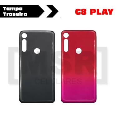 Imagem de Tampa traseira celular MOTOROLA modelo G8 PLAY, VERMELHO