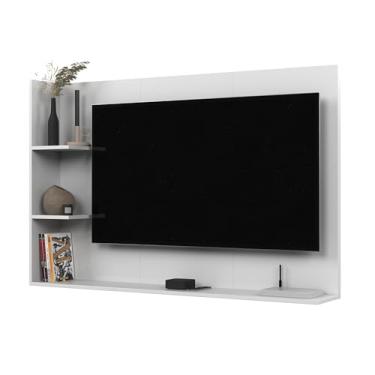 Imagem de Painel Para TV 50 Polegadas Sala/Quarto Nicho Prateleira Berlim (Branco)