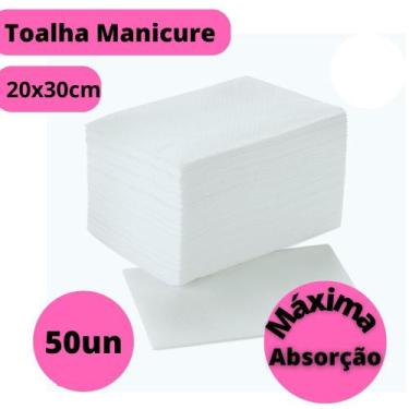 Imagem de Toalha descartável manicure 20x30cm alta absorção 50unidades - Liz Pro