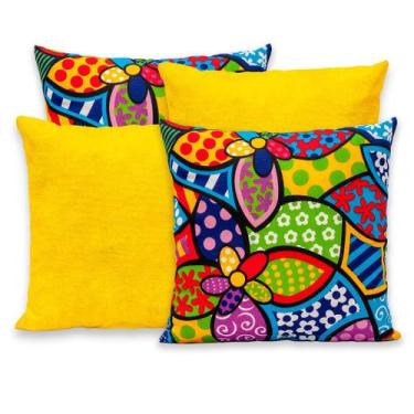 Imagem de Kit 4 Capas de Almofada com Zíper Gorgurinho 40x40cm - RAFALORO, ROMER