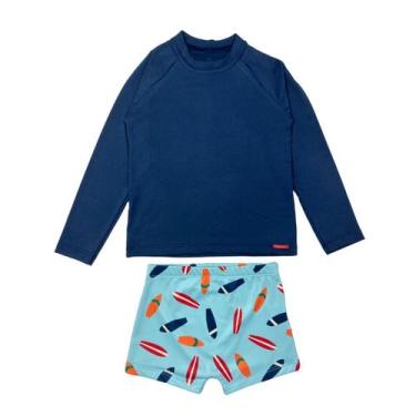 Imagem de Conjunto Menino Blusa + Sunga Juvenil Praia Natação Piscina - Jagar, P