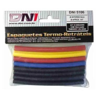 Imagem de Espaguetes Termo-Retráteis DNI Kit 15un 6mm