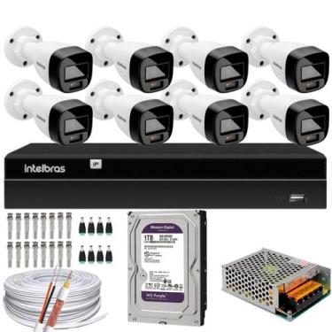 Imagem de Kit Intelbras 8 Cam. 1220b Full Color Dvr 1208 1tb Purple