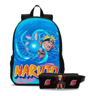 Imagem de Kit Mochila Escolar Com Estojo Infantil Naruto Volta Às Aula - Thuco G