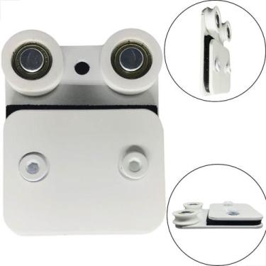 Imagem de Carrinho Roldana 1126 Dupla stanley Porta De Vidro - Branco - Mettallf