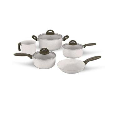 Imagem de Jogo Panelas Brinox Ceramic Life Suprema Vanilla Kit 5 Peças, Conjunto