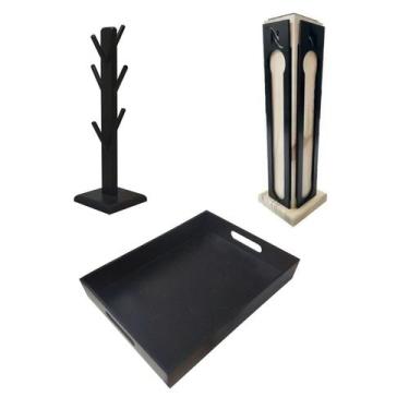 Imagem de Kit Espaço Café Bandeja Porta Cápsula Nespresso Porta Xicara - Dupétri
