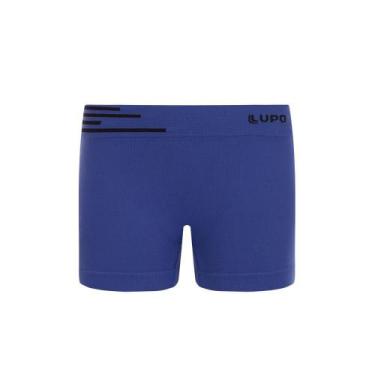 Imagem de Cueca Boxer Sem Costura Infantil Lupo Kids 00132-002 Microfibra, Azul 