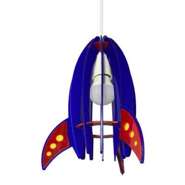 Imagem de Luminaria Pendente Foguete Infantil Decoracao Kids - My Lamp, Bivolt, 