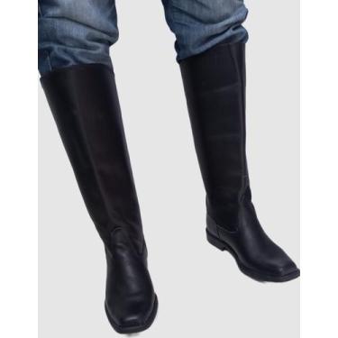 Imagem de Bota Florestal De Couro Montaria Proteção Hipismo Fabricação Própria -