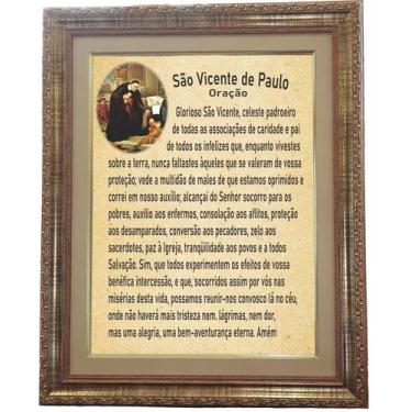 Imagem de Quadro São Vicente De Paulo, Oração, Mod.05, 53x43cm Angelus