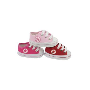 Imagem de Kit Com 3 Pares Sapatinho De Bebe Recém Nascido Direto Da Fabrica - DR