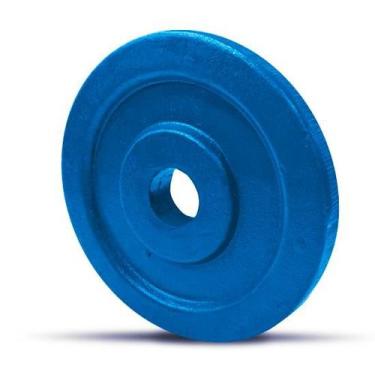 Imagem de Anilha 04 Kg Ferro Fundido Pintado com furo de 32mm - Fundminas