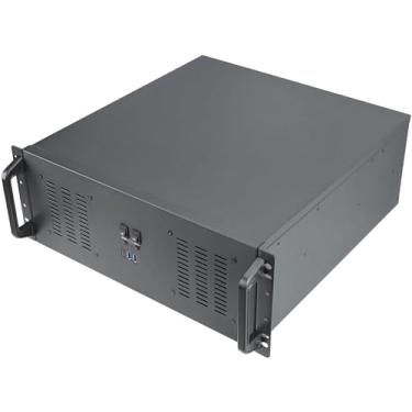 Imagem de Rosewill Gabinete de servidor 4U para montagem em rack | 11 compartimentos de 3,5, 3 dispositivos 5,25 | Compatível com ATX, CEB | 2 ventoinhas PWM de 120 mm, 2 ventoinhas PWM de 80 mm | 2 USB 3.0, 1