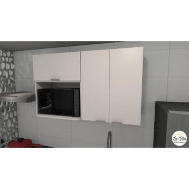 Imagem de Armários superiores com nicho para microondas - La Vita Planejados