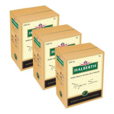 Imagem de Vinho Branco Halberth Niagara Seco Bag 5l Kit 3 Unidades