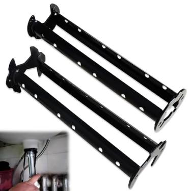 Imagem de PKEAFC 2 peças de chave de pia multifuncional para lavatório, 11 tamanhos, chave universal para lavatório, espaços apertados, remoção de banheira de drenagem para espaços apertados, instalação e