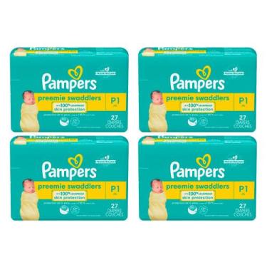 Imagem de Fraldas Pampers Premiee Swadlers Prematuro Tam P - Caixa 4 - Pampers P
