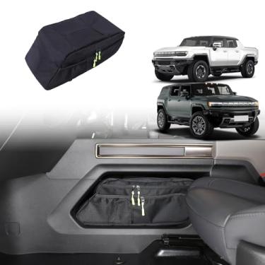 Imagem de Bolsa organizadora de acessórios Hummer EV para console inferior, caixa de engrenagens, painel de controle de câmbio, bolsos laterais, transmissão automática, organizador lateral compatível com Hummer